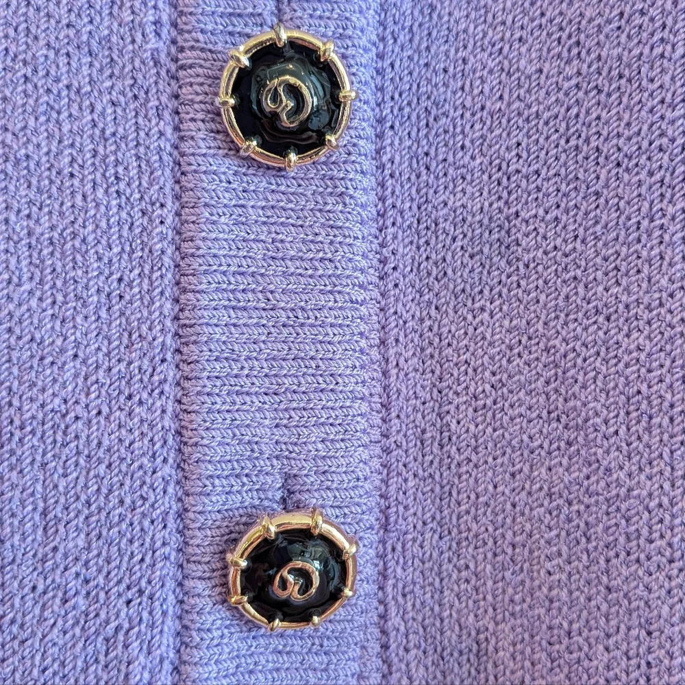 St John Collection Santana Knit Lavender Purple Cardigan Wool Blend Size 2 - Picture 4 of 13